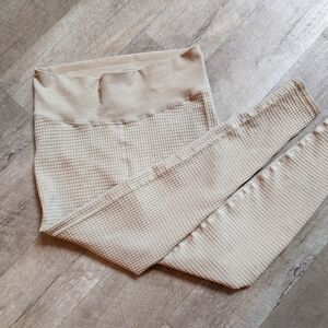 Good American High waist Cream Leggings S 4